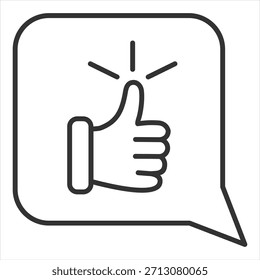 Like Outline Icon Vector Illustration