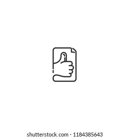 like page line icon