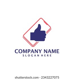 Like Phone logo design vector. Smartphone logo design template concept