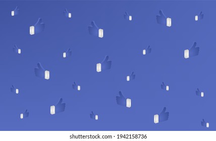 Like Post social media background good for banner, social media post or feed