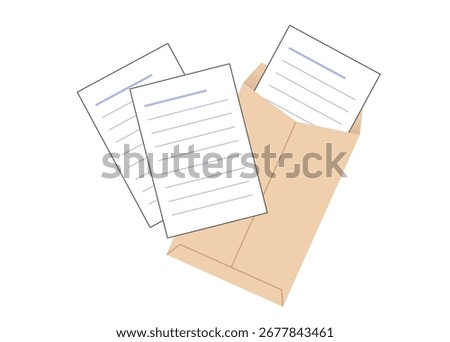It's like putting a document or letter in a brown envelope. You can also write text in the margins.