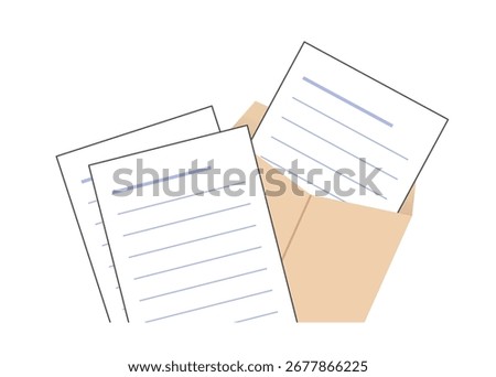 It's like putting a document or letter in a brown envelope. You can also write text in the margins.