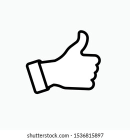 Like, Recommended or Thumb Icon - Vector, Sign and Symbol for Design, Presentation, Website or Apps Elements. 