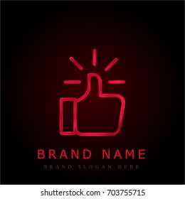 Like red chromium metallic logo