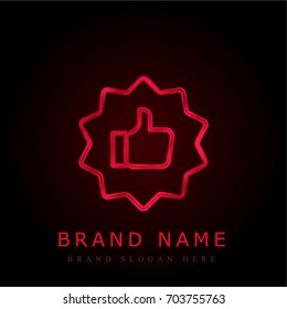 Like red chromium metallic logo