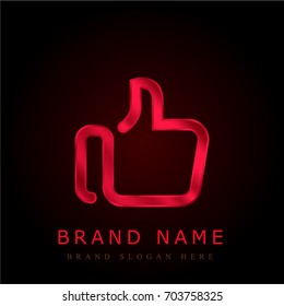 Like red chromium metallic logo