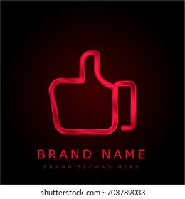 Like red chromium metallic logo