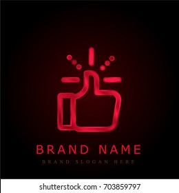 Like red chromium metallic logo