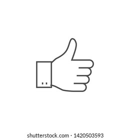 Like Related Vector Thin Line Icon. Isolated on White Background. Editable Stroke. Vector Illustration.