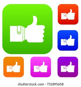 Like set icon color in flat style isolated on white. Collection sings vector illustration