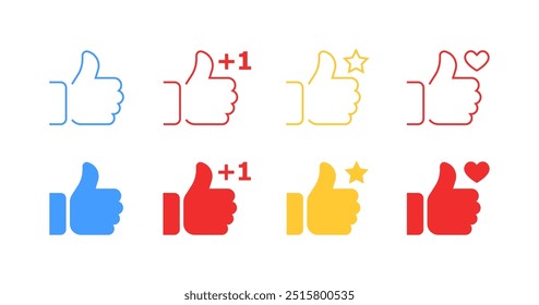 Como iconos de conjunto. Estilo plano. Iconos del vector.