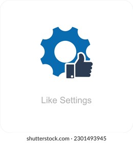 Like Settings and like icon concept