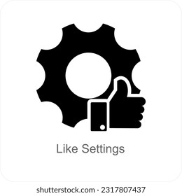 Like Settings and like icon concept