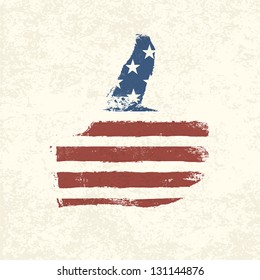 Like shaped american flag. Vector, EPS10