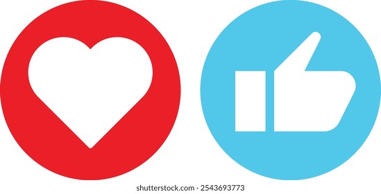 like, Share, comment and love icon button, social media vector. Social media elements

