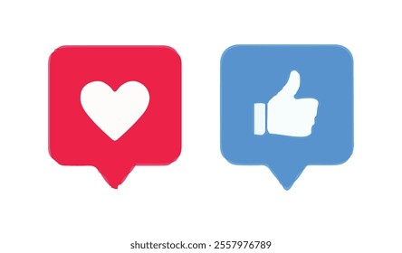 like, Share, comment and love icon button,notification  social media vector.eps 10