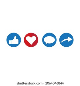 Like, share icon logo vector design