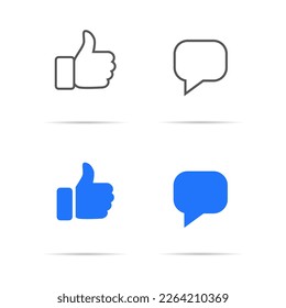 Like and share icon vector. Social media Facebook concept
