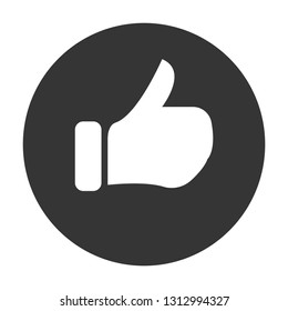 Like sign icon. Thumb up sign