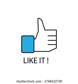 like it sign with thumbs up icon