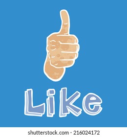 Like Sign Vector Stock Vector (Royalty Free) 216024172 | Shutterstock