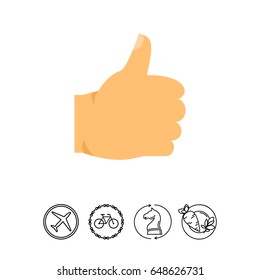 Like sign vector icon