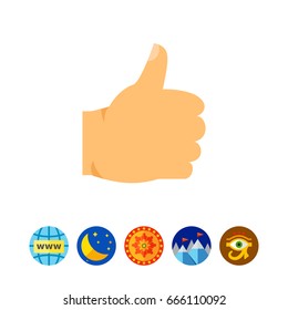 Like sign vector icon