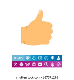 Like sign vector icon