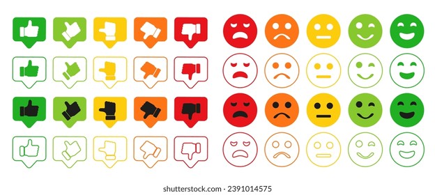 like and smiley, mood rating