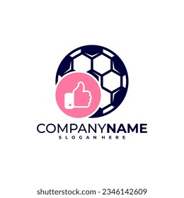 Like Soccer logo design vector. Good Football logo design template concept