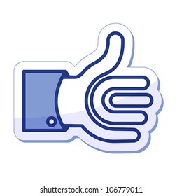 Like - social icon, vector