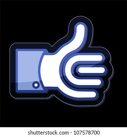Like - social icon, vector