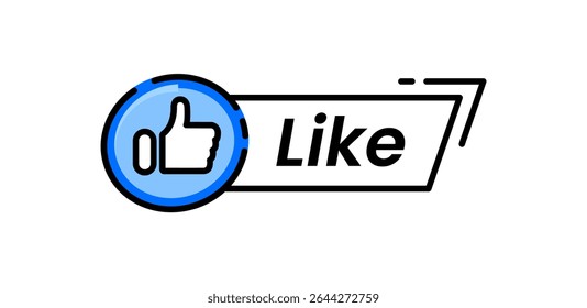 Like social media element. Community concept vector illustration.
