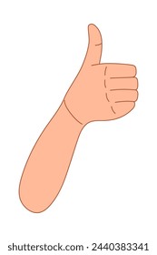 Like, Social Media, Hand Line Icon. Editable Stroke. Pixel Perfect. For Mobile and Web.