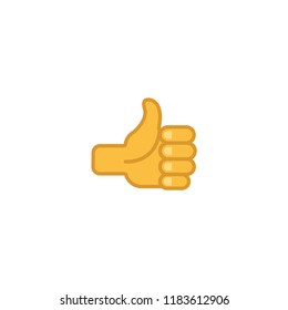 Like social media reaction, thumbs up, vector illustration, symbol of approval