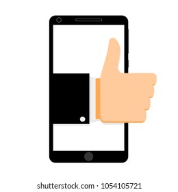 Like social network smartphone. Like mobile, network message, communication phone. Vector illustration