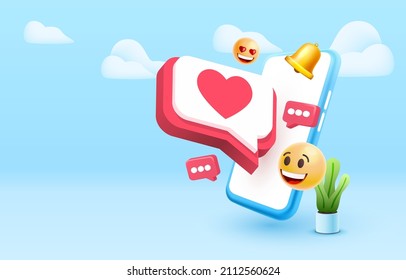 I like, social networks for communication of people. Vector illustration