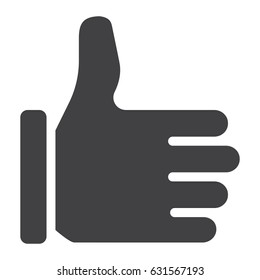 Like solid icon, social media and website button, vector graphics, a filled pattern on a white background, eps 10.