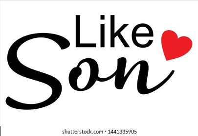 Like son lettering font script vector templete