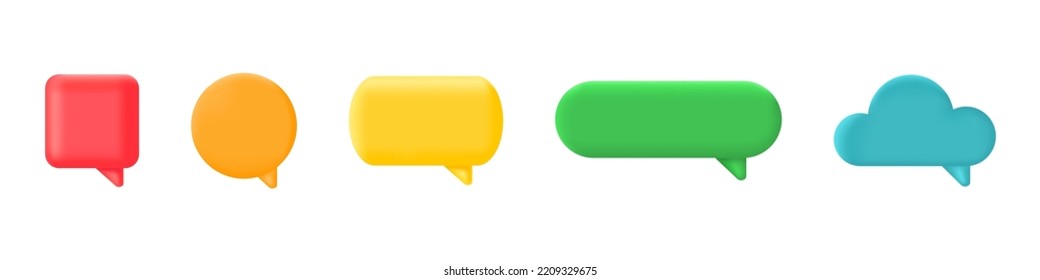 Like speech balloon. Social media 3d render bubble. Mobile app icon. Network digital design. Online message. Emoticon symbol. Business chat. Search sign. Heart tag. Follow button. Vector illustration.