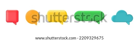 Like speech balloon. Social media 3d render bubble. Mobile app icon. Network digital design. Online message. Emoticon symbol. Business chat. Search sign. Heart tag. Follow button. Vector illustration.