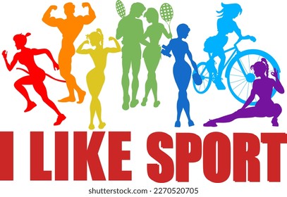 I like sport All the colors of the rainbow. Red, orange, yellow, green, blue, indigo, violet..