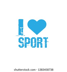 i like sport  -  T-shirt print, graphic for t-shirt. Slogan for t-shirt, poster, banner, postcard, flyer. Elements for design.Tee Design For Printing