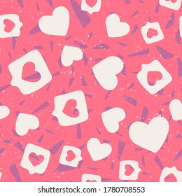 Like stickers. Seamless pattern, great design for any purposes. Abstract modern graphic element. Geometric background fashion pattern. Abstract cover, backdrop, pattern, wallpaper.
