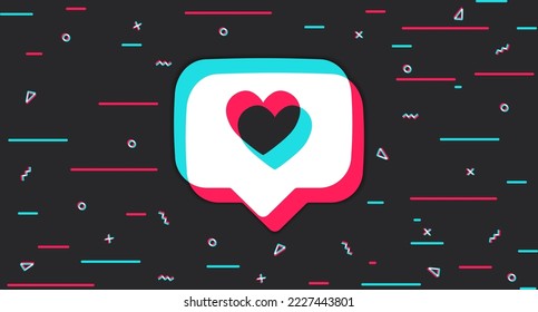 Like. Like stream background. Background in the style of social networks, trends. Like. Love. Vector illustration