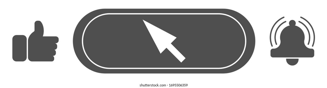 like subscription bell simple drawings. flat style stock illustration