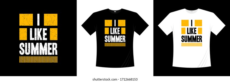 i like summer typography t-shirt design