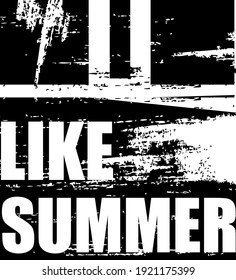 i like summer typography t-shirt design