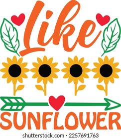 Like Sunflower Svg Design Lover