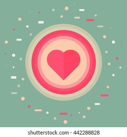 Like symbol. Heart icon for wedding, holiday and social networks, blog, print and sticker. Vector